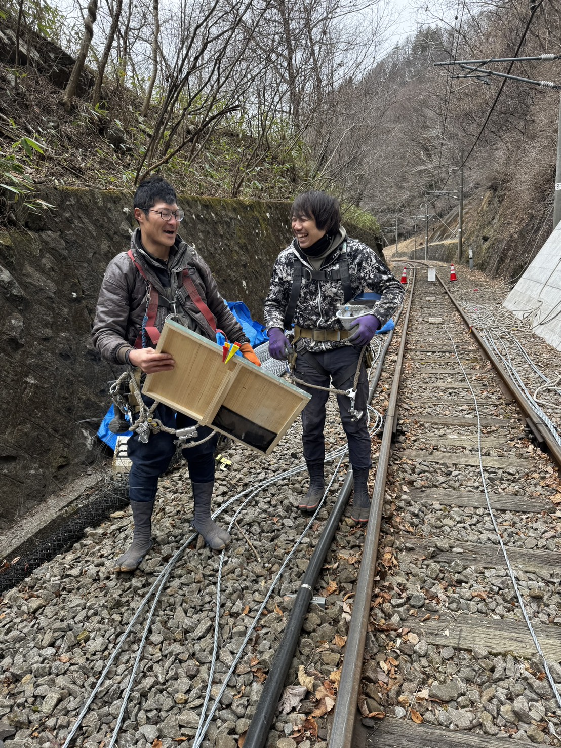 現場での打ち合わせ